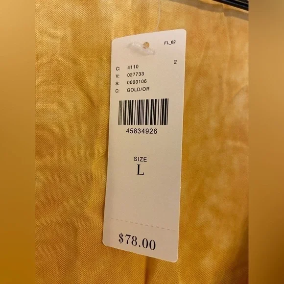 Anthropologie Eri + Ali Ruffle Hem Crochet yellow Size L Sleeveless Top NWT - Picture 6 of 8